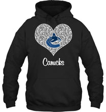 Load image into Gallery viewer, Vancouver Canucks heart floral pattern shirt