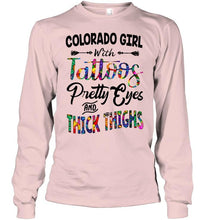 Load image into Gallery viewer, Colorado girl tattoos pretty eyes and thick thighs White T Shirt