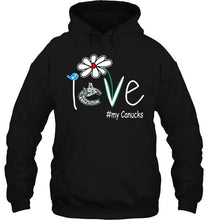 Load image into Gallery viewer, Love my Canucks Vancouver Canucks daisy fan shirt