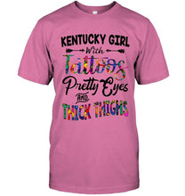 Load image into Gallery viewer, Kentucky girl tattoos pretty eyes and thick thighs White T Shirt