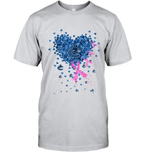 Load image into Gallery viewer, Vancouver Canucks tiny heart love shaped br east cancer shirt