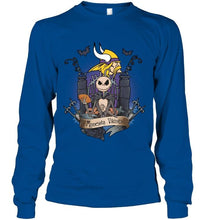 Load image into Gallery viewer, Minnesota Vikings Jack Skellington shirt