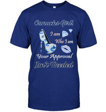 Load image into Gallery viewer, Canucks Girl I am who I am your approval isn't needed Vancouver Canucks fan high heel glittering shirt