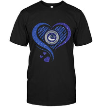 Load image into Gallery viewer, Vancouver Canucks heart glittering shirt