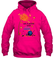 Load image into Gallery viewer, Life is better with Vancouver Canucks snoopy sleeping under autumn tree hoodie