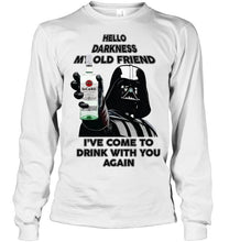 Load image into Gallery viewer, Darth vader loves Bacardi Rum Hello darkness my old friend i've come to drink with you again t shirt