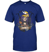 Load image into Gallery viewer, Minnesota Vikings Jack Skellington shirt