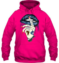 Load image into Gallery viewer, Shut the f ck up sexy Vancouver Canucks glittering lips shirt