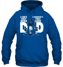 Load image into Gallery viewer, Vancouver Canucks Dad son's first hero daughter's first love shirt