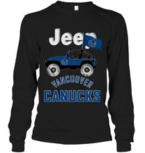 Load image into Gallery viewer, Jeep Vancouver Canucks fan shirt