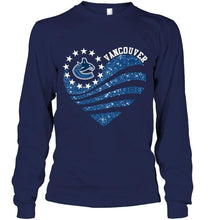 Load image into Gallery viewer, Vancouver Canucks glitter heart shirt