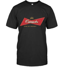 Load image into Gallery viewer, Vancouver Canucks king of hockey budweiser shirt