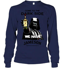 Load image into Gallery viewer, Darth vader loves jameson Hello darkness my old friend i've come to drink with you again t shirt