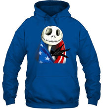 Load image into Gallery viewer, Jack Skellington American flag shirt