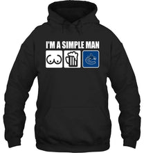 Load image into Gallery viewer, I'm simple man loves bobs beer Vancouver Canucks fan shirt