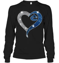 Load image into Gallery viewer, Vancouver Canucks glitter diamond heart shirt