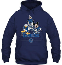 Load image into Gallery viewer, Vancouver Canucks mickey donald goofy fan shirt