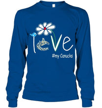 Load image into Gallery viewer, Love my Canucks Vancouver Canucks daisy fan shirt